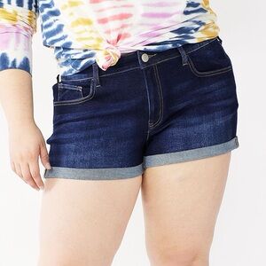 Refuge Rio Mid Rise Cuffed Jean Shorts Size 11